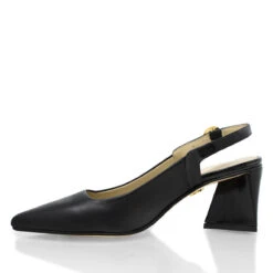 LARA 50 - Negro Regina Romero Zapato Zapatilla Tacon Bajo Para Dama En Piel -Reginaromero Tienda de ventas zapatillas lara negro regina romero izquierda