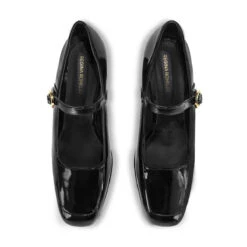 MATI 50 - Charol Negro Regina Romero Zapato Zapatilla Tacon Bajo Para Dama En Piel -Reginaromero Tienda de ventas zapatillas mati negro regina romero cenital