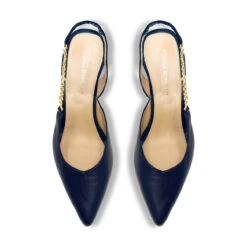 MEGAN 60 - Marino Regina Romero Zapato Sandalia Zapatilla Tacon Bajo Para Dama En Piel -Reginaromero Tienda de ventas zapatillas megan marino regina romero cenital