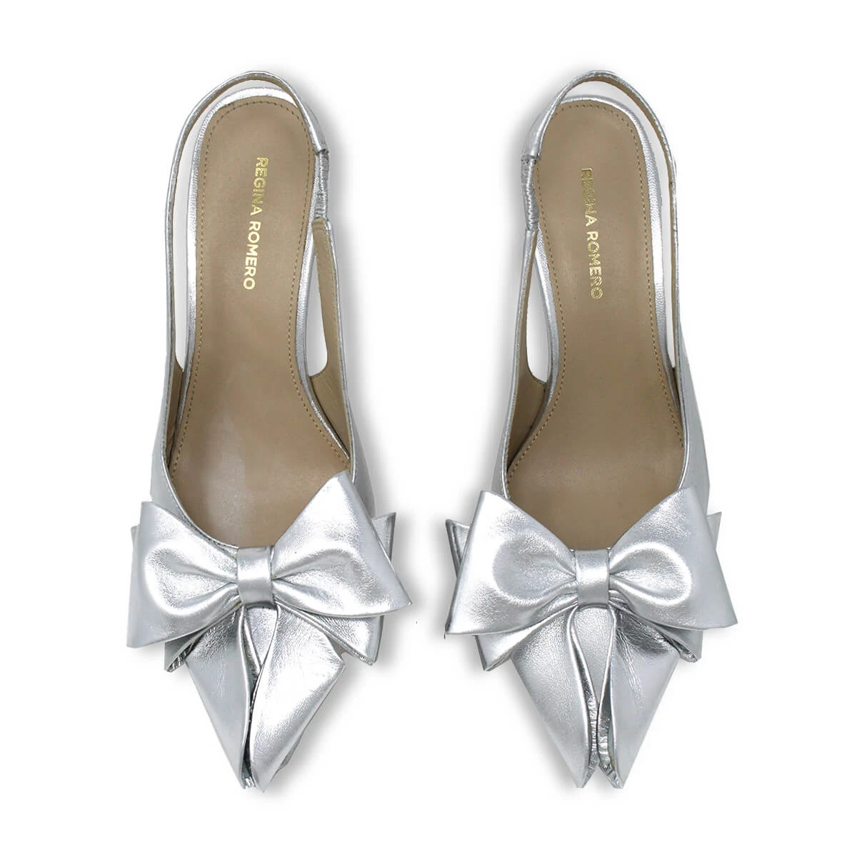 MIMI 50 - Plata Regina Romero Zapato Sandalia Zapatilla Tacon Bajo Para Dama En Piel 8 MIMI 50 - Plata Regina Romero Zapato Sandalia Zapatilla Tacon Bajo Para Dama En Piel - Imagen 8