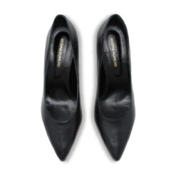 REGINA PUMP 75 - Negro Regina Romero Zapato Zapatilla Tacon Alto Para Dama En Piel -Reginaromero Tienda de ventas zapatillas pump negro regina romero cenital