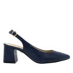 TANIA 50 - Marino Regina Romero Zapato Zapatilla Tacon Bajo Para Dama En Piel