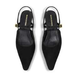 VANINA 30 - Negro Regina Romero Zapato Zapatilla Tacon Bajo Para Dama En Piel -Reginaromero Tienda de ventas zapatillas vanina negro regina romero cenital