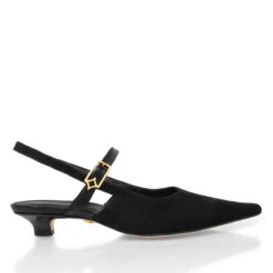 VANINA 30 - Negro Regina Romero Zapato Zapatilla Tacon Bajo Para Dama En Piel